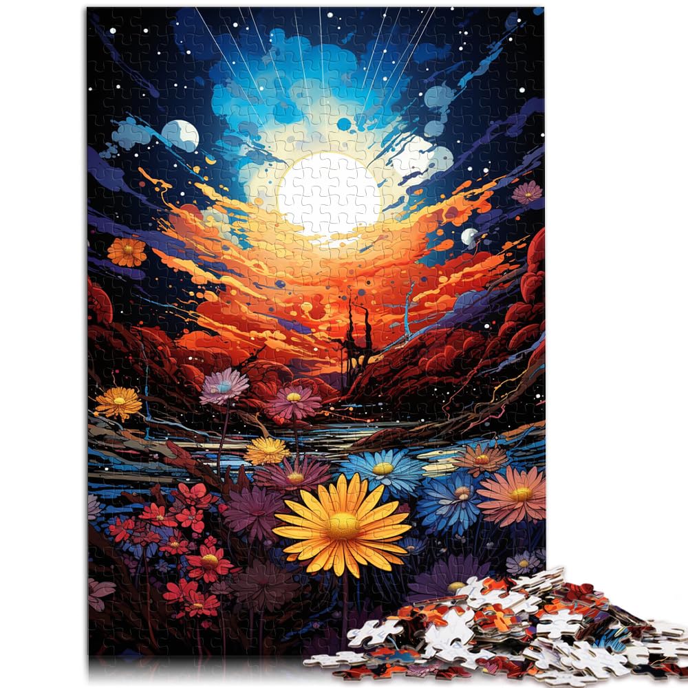 Puzzle-Geschenk „Die farbenfrohe Psychedelie des ewigen Frühlings“, Puzzle 1000 Teile für Erwachsene, Holzpuzzle, lustige Familienspiele, 1000 Teile (50 x 75 cm)