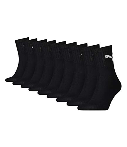 PUMA 21 Paar Socken Short Crew Sportsocken Tennis Socken Gr. 35-49 Unisex, Farbe:200 - black, Socken & Strümpfe:43-46