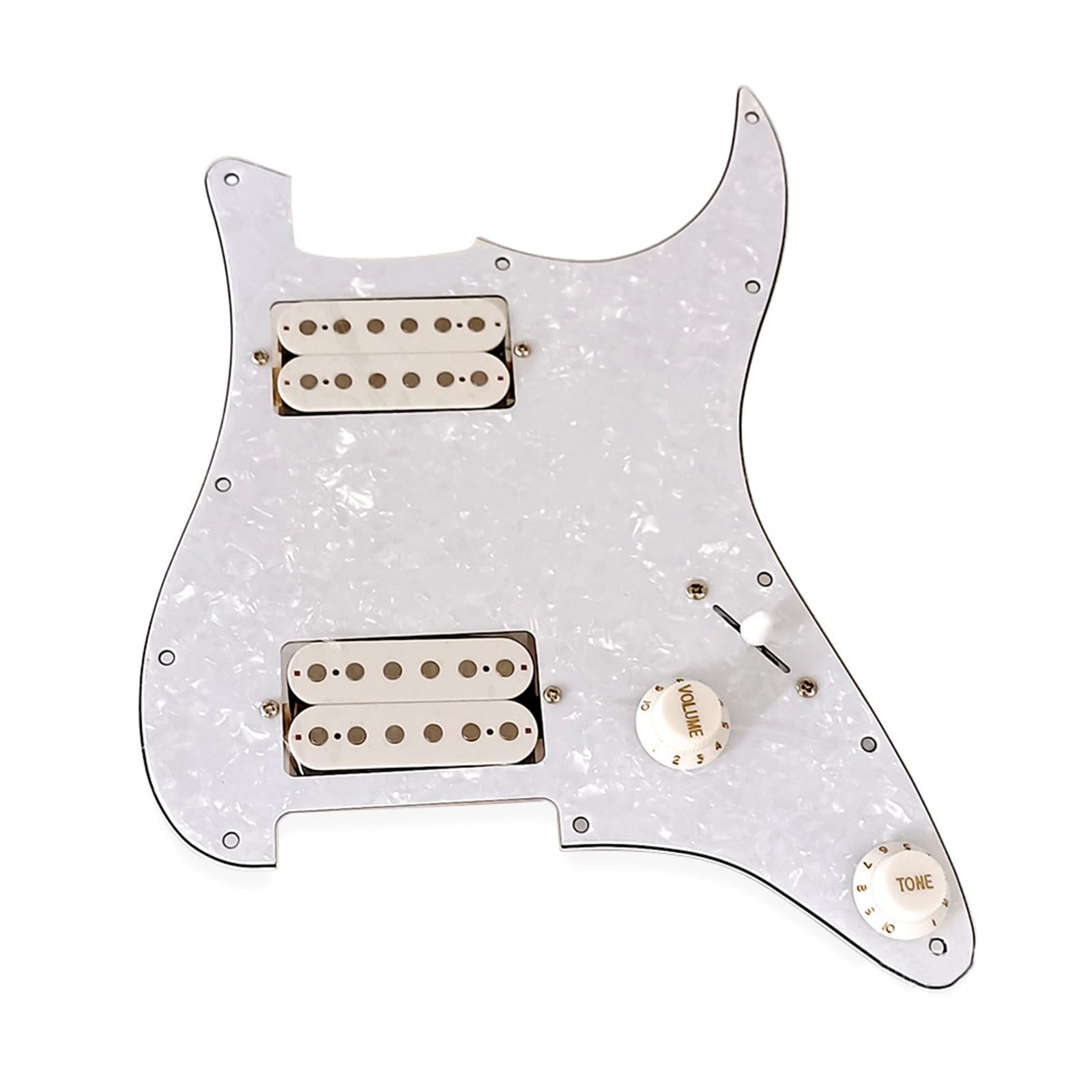 11 Loch bestückt vorverdrahtete Gitarre Pickguard Guard Plate mit HH Pickups für Gitarrensaiten Teile und Installationswerkzeug-Set Gitarren-Tonabnehmer Set Vorverdrahteter Pickguard Single Coil