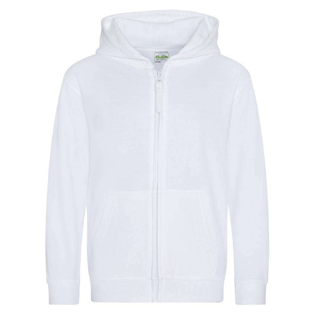 Just Hoods - Kinder Sweatjacke mit Kapuze/Arctic White, 12/13 (XL)