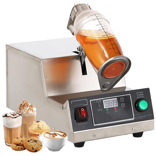 JMbpkduHs 80-W-Milchtee-Schüttelmaschine Mit Digitalanzeige, 530 Ml/700 Ml Elektrischer Milchshaker, 1–180 Sek. Timer, 280 U/Min, Automatische Tee-Milch-Maschine Für Boba