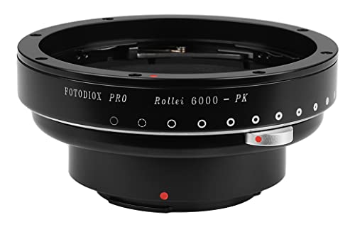 Fotodiox Pro Lens Mount Adapter, Rollei 6000 (Rolleiflex) Series Lens to Pentax K Cameras such as Pentax K-7, K-x, K-r & K-5