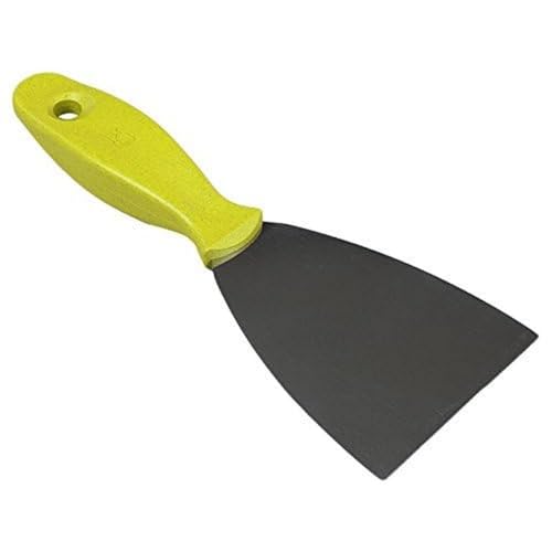 Maya Professional Tools 78082-4 Spachtel, Edelstahl, fest, Griff mit Metall- und Röntgenerkennung, FBK/Lebensmittelhygiene, 80 mm x 240 mm, Gelb