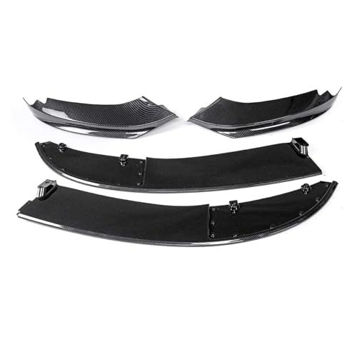 Splitter 4er-Serie Für F32 F33 F36 4er-Serie Sport 2014-2020 F32 Auto Frontstoßstange Lip Body Kit Spoiler Schutzabdeckung Seitensplitter Frontlippe(Kohlefaser-Optik)