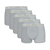 Fila FU5004/5 Herren Boxershorts, L, Grau, 5 Stück