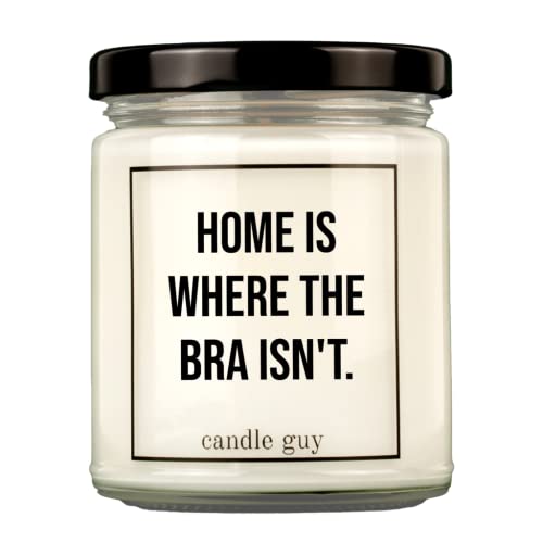 candle guy Duftkerze | Home is where the bra isn't. | Handgemacht aus 100% Sojawachs | 70 Stunden Brenndauer