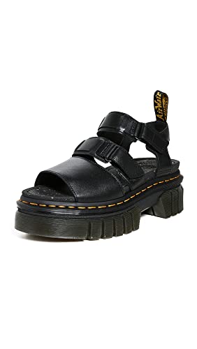 Dr. Martens Women's Ricki 3 Strap Sandals, Black, 8 Medium US