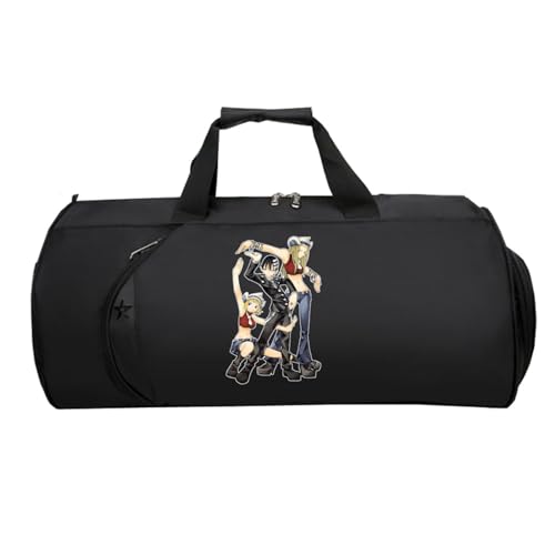 So-ul Eat-er Cabin Bag Anime, Faltbare Reisetasche HandgepäCk, HandgepäCk Unisex G.ym Wochenendtasche Flugzeug(Black 9)