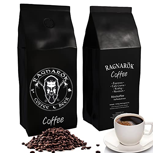 C&T "Ragnarök Coffee" nordischer Röst-Kaffee | 1000g ganze Bohne | als Espresso & Cafe Crema trinkbar | kräftig + würzig + aromatisch | 100% natürlich mit Koffein