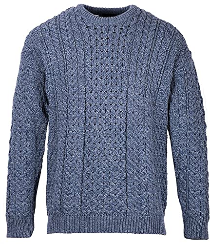 WALKER AND HAWKES Bradwell - Herren Pullover aus Merinowolle - Himmelblau - XXL