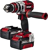 Einhell Akkuschrauber TE-CD 18 Li-i Brushless Power X-Change (mit Schlagfunktion, Li-Ion, 18 V, 2 Gang, 60 Nm, LED Licht, Koffer, inkl. 2 x 3,0 Ah Akku und Ladegerät)