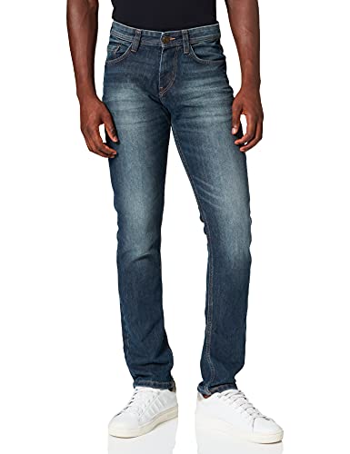 TOM TAILOR Herren MARVIN Straight Jeans , Blau (Mid Stone Wash Denim 1052) , W32/L36