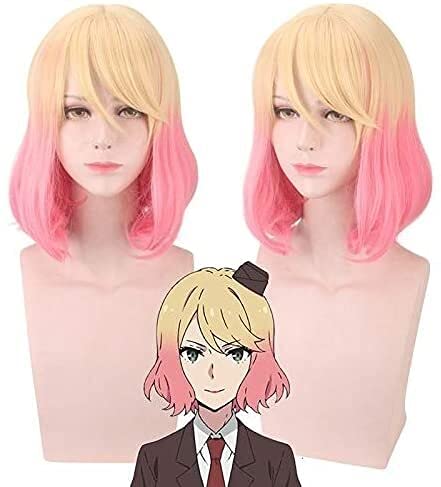 LINLINCD-Anime Coser Wig Neue Engel des Todes Cosplay Wig Catherine Wig Wig für Halloween Karneval Party Perücke Cosplay Kurz