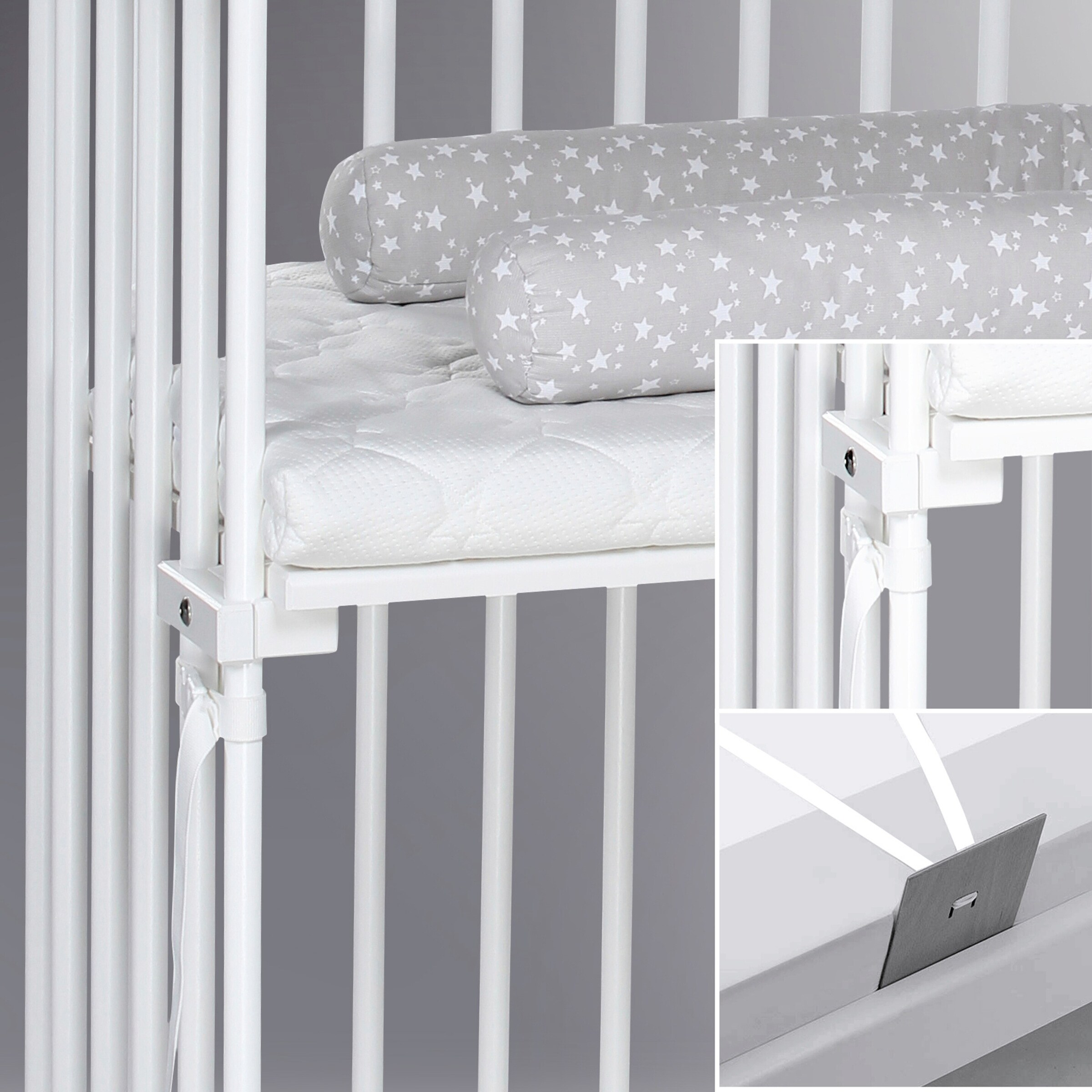 Babybay® Beistellbett Boxspring XXL weiß mit Matratze Classic Soft 2