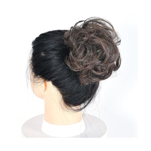 Haarteile Haarknoten Lockiger, unordentlicher Haarknoten, Chignon, Donut, Haarpolster, elastisches Haar, synthetisches Haarteil for Frauen Brötchen Haare(M2-30)