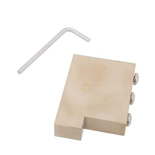 Tremolo-Block für E-Gitarre, Vollmessing, 34 mm, Saitenabstand, 17 mm, Standard-Tremolo-Block aus Messing