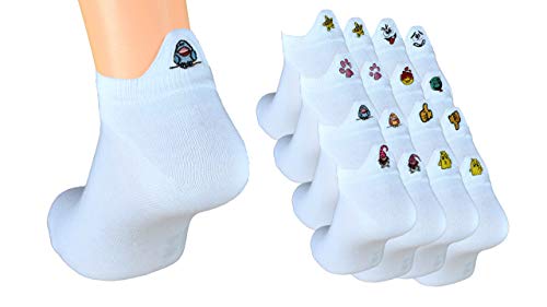 8 Paar Sneaker Socken Damen Mädchen Turnschuh Socken Fersenmotive Funny Socken Gr. 35-38 Cartoon Socken Fun Socken Happy Socks lustige Socken mehrfarbig bunte Socken bring mir bier Geschenk für Frauen