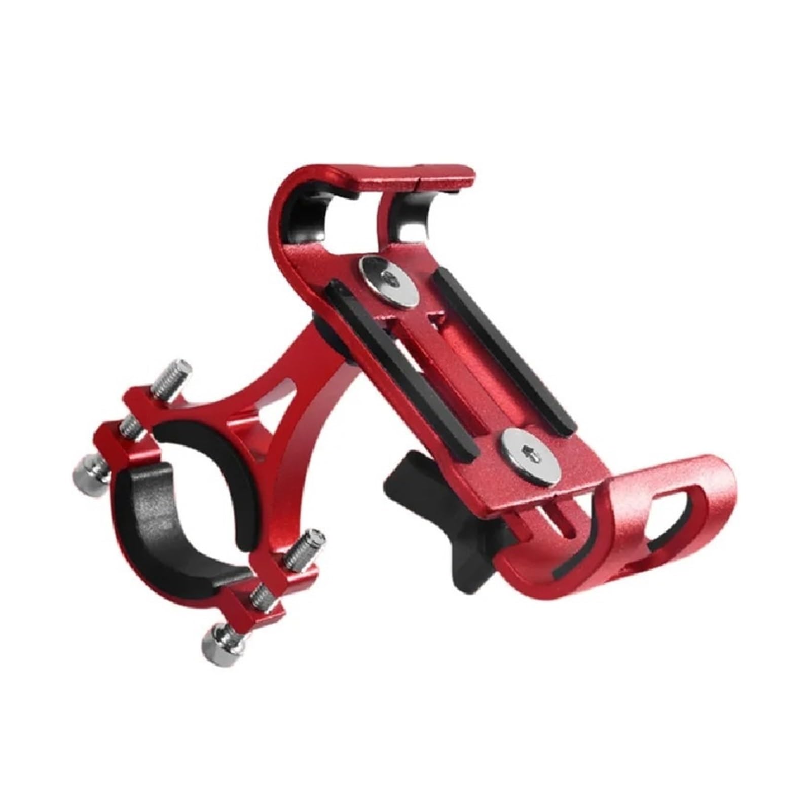 Handyhalterung Motorrad Metall Telefon Halter Motorrad Lenker Montieren rutschfeste Mountainbike Unterstützung Aluminium Legierung Halter Zubehör Handyhalter Fahrrad(Red Rotatable)