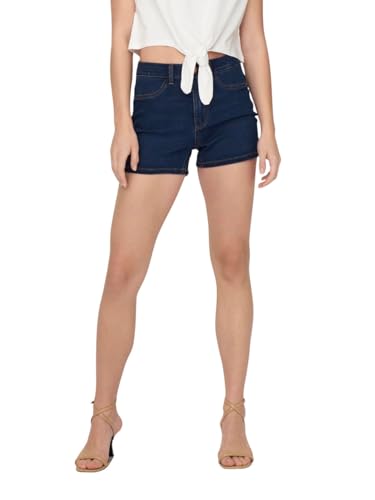 JdY Damen JDYTULGA HW DB DNM NOOS Shorts, Dark Blue Denim, XL