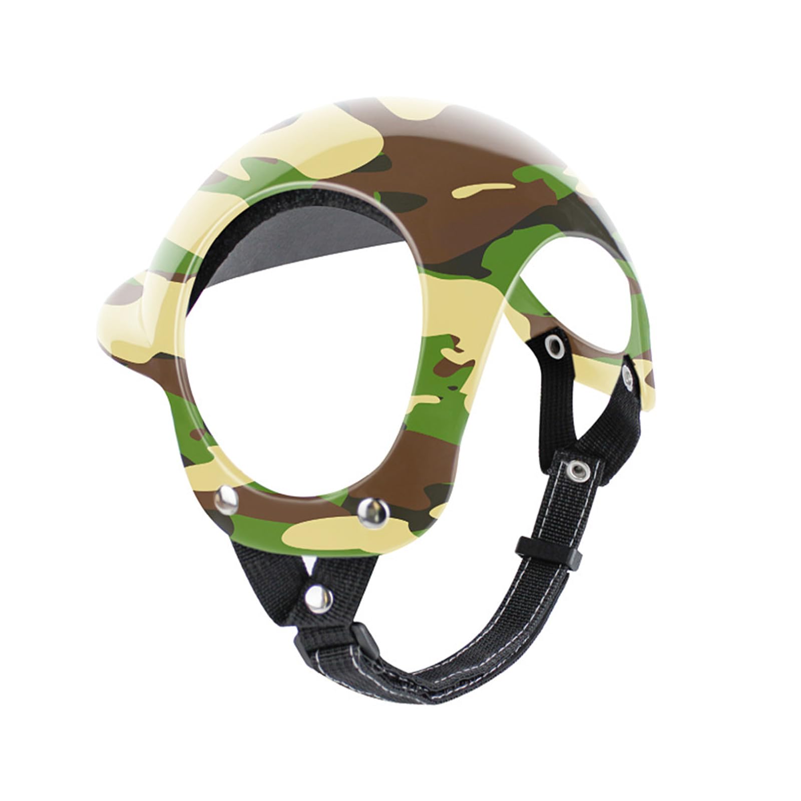 Camouflages Haustierhelm, Hundehelm, modisch, bequem, Reitmütze für Haustiere, Motorrad-Sicherheit, Motorradhut, Haustierhelm, Motorradhelm, Hundehelm für Katzen, Haustierhelme, Motorrad-Hundemütze