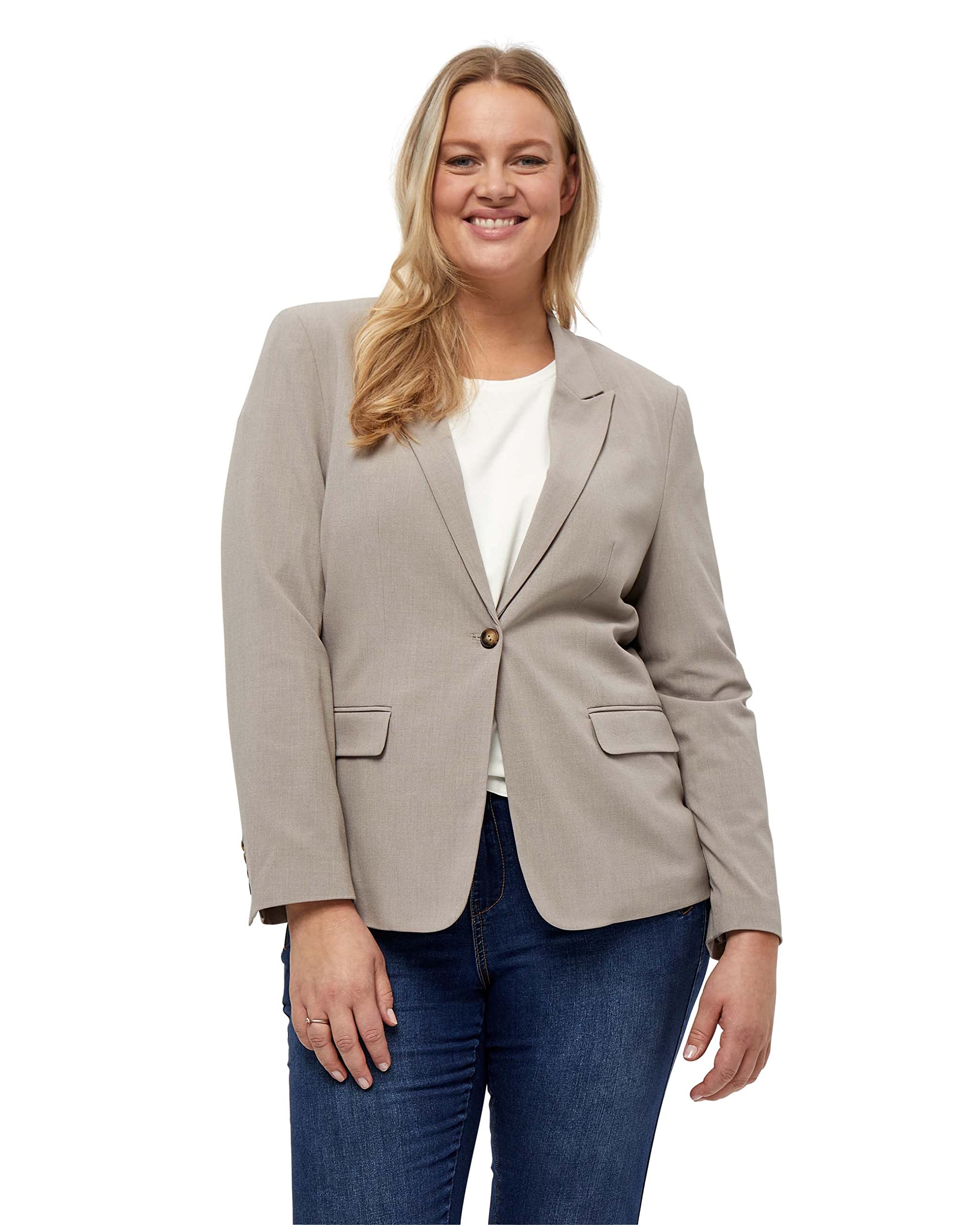 Peppercorn Diana Blazer Kurve | Blazer Damen In Beige | Frühling Blazer Damen Elegant | Größe 44