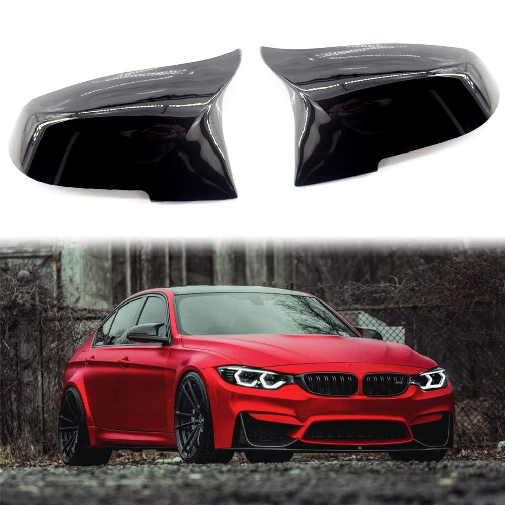 Carrfan Rückspiegelschalen Seitenspiegel Abdeckkappe Bright Black Paar Passend für BMW F32 F30 F31 F33 F36