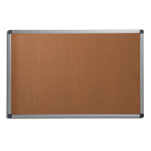 Office Marshal® Profi - Pinnwand mit hochwertiger Kork - Oberfläche | im stabilen Aluminiumrahmen | 4 Größen | 45x60cm