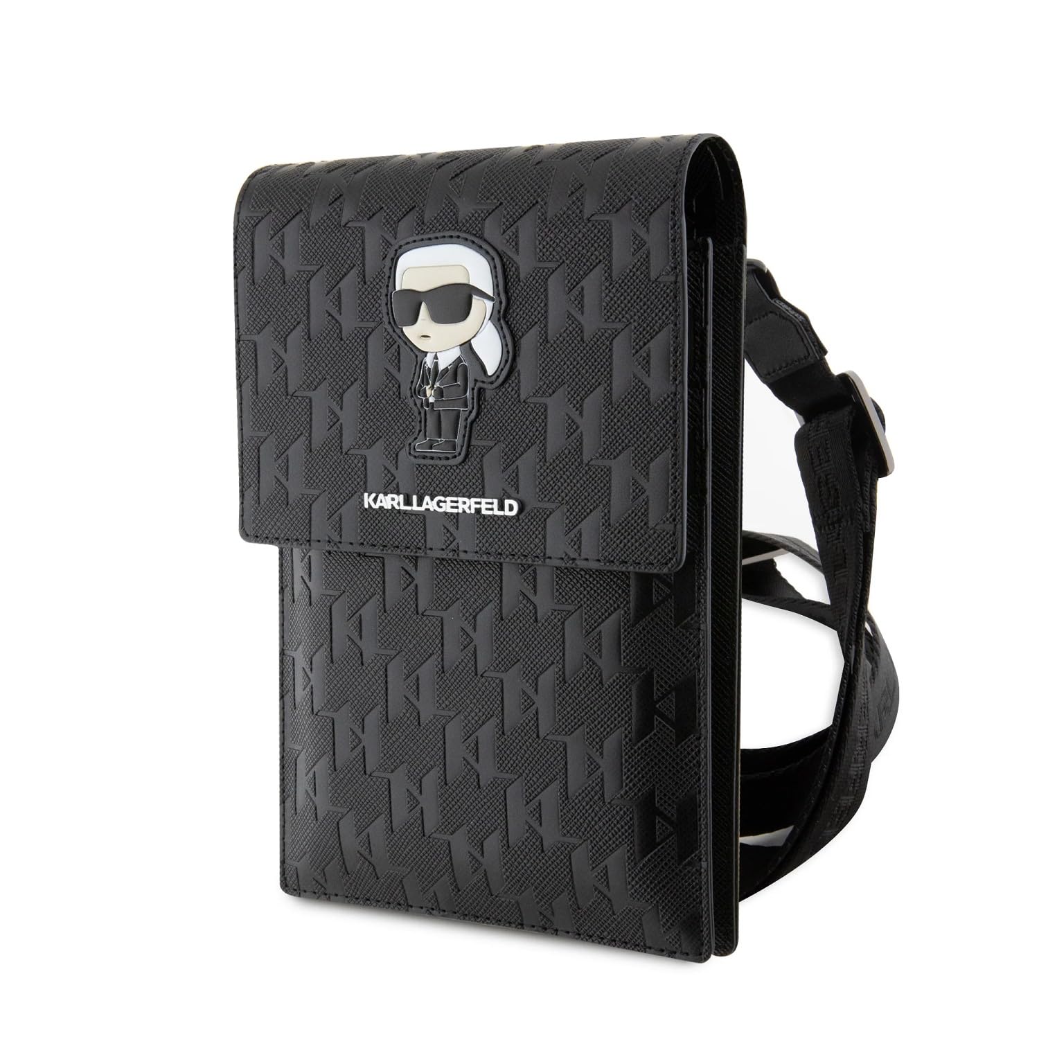 KARL LAGERFELD Tasche KLWBSAKHPKK Schwarz Saffiano Monogram Ikonik