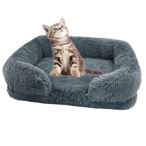 Große Hundebetten, Eier-Baumwoll-Haustiermatratze, Plüsch-Haustier-Hundesofabett mit waschbarem Bezug, orthopädische Couch, Haustierbett, Winter, warmes Katzenbett, Kuschelbett weich, Donut-Hundebett,