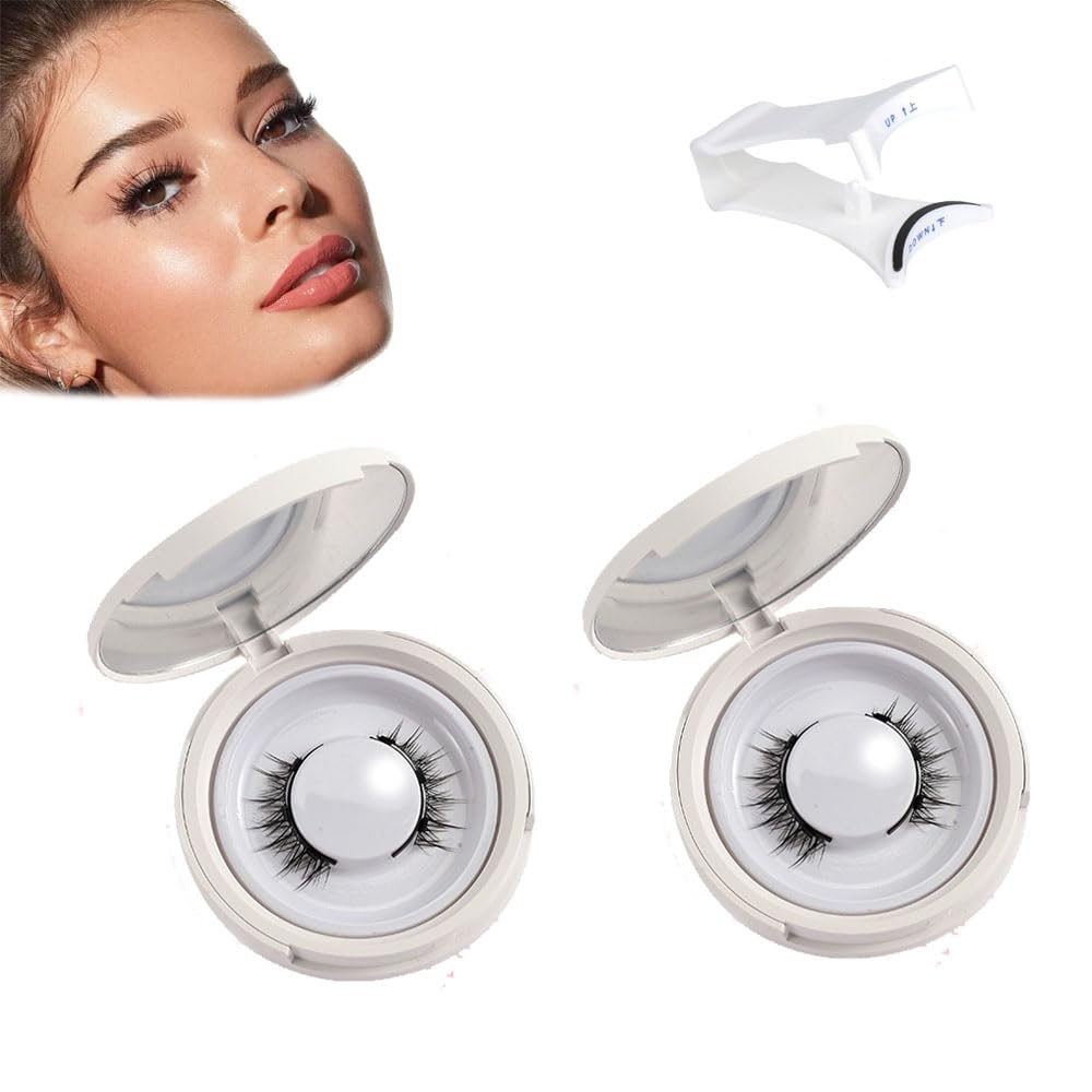 Wasado magnetische Wimpern, Wasado Magnetische Wimpern, natürlicher Look, Weichmagnetische Wimpern Wasado, Wiederverwendbare magnetische Wimpern ohne Kleber (UB03*2)