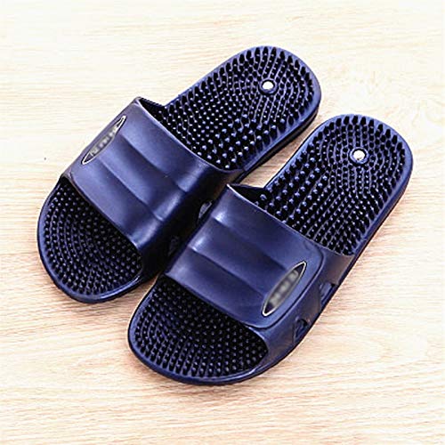 Herren Slides Sandale Paar Massage Slipper Male Version Modelle Magnetic Acupoint Fußreflexzonenmassage Schuhe Dusche Badewanne Badezimmer Sommer Indoor Herrenschuhe (Color : A, Size : 43)