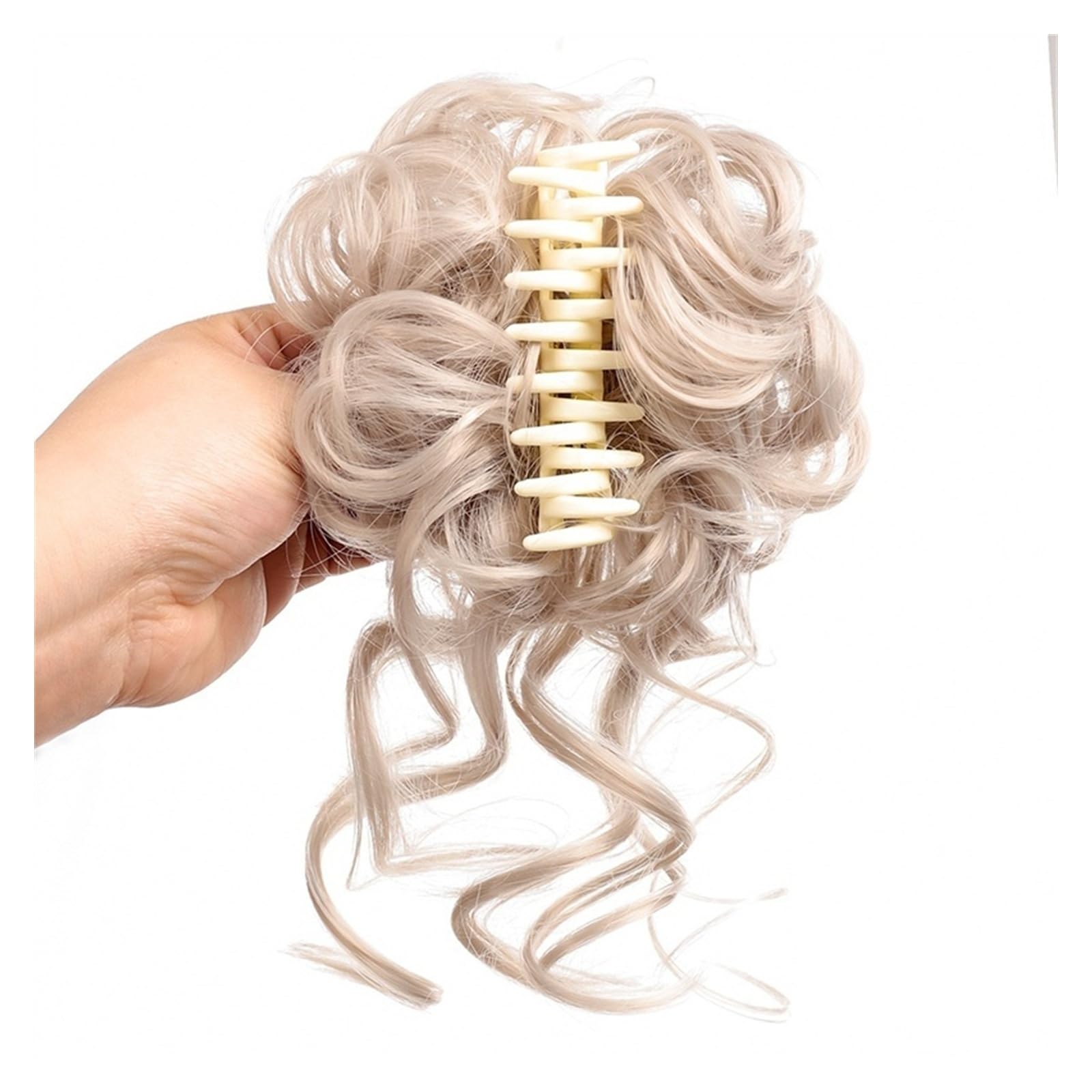 Haarteil Synthetische Chignon-Krallen-Clip-in-Haarteile for unordentliche Dutts, gewellte, lockige Chignon-Haarverlängerungen, zerzauste Hochsteckfrisur-Haarknoten, Pferdeschwanz-Haarteile mit Clip fo