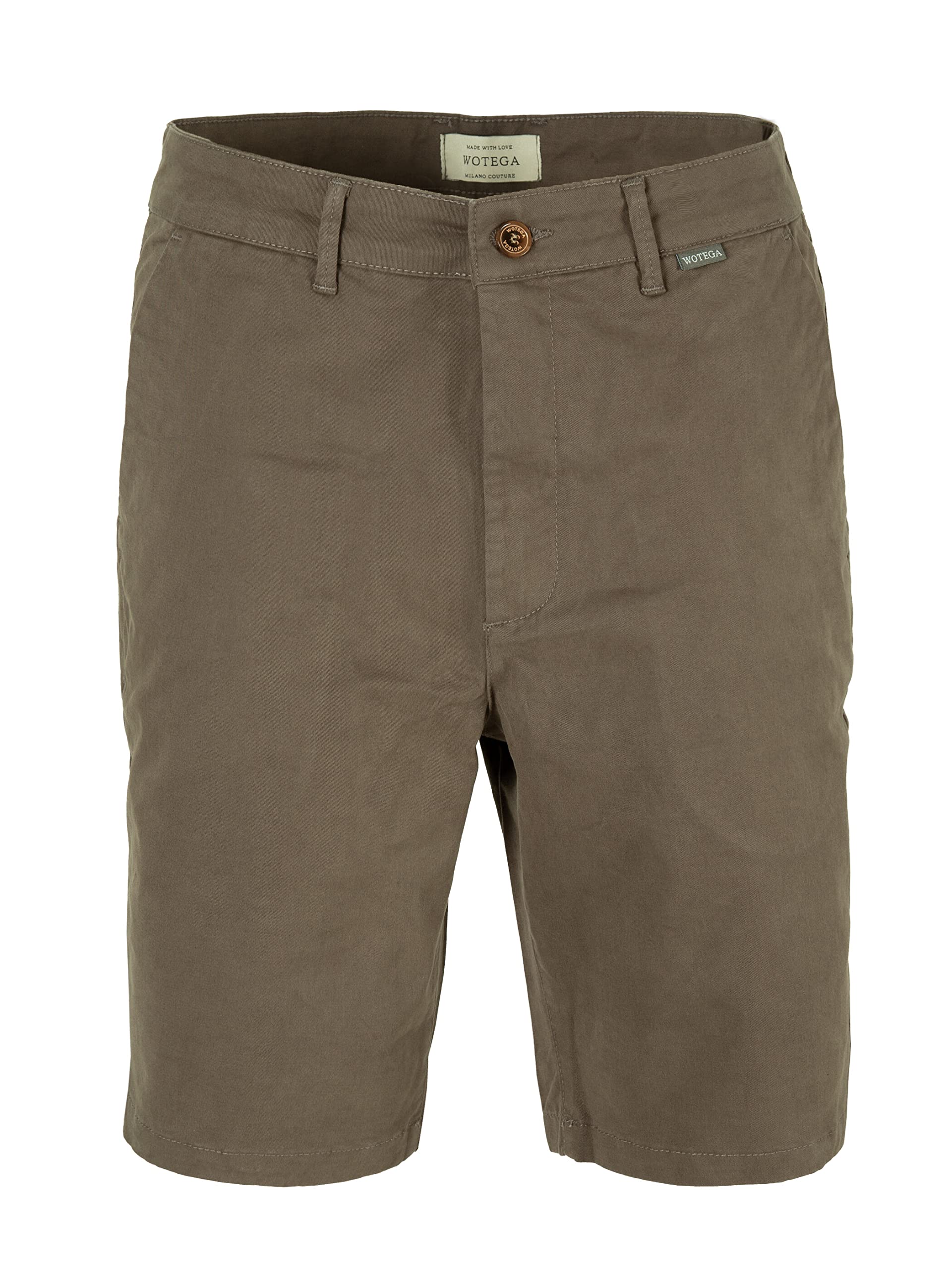 WOTEGA Spring - Bermuda Herren Shorts - Bermudas Chino Slim Fit - Männer Chino Shorts, Braun (Major Brown 190810), W34