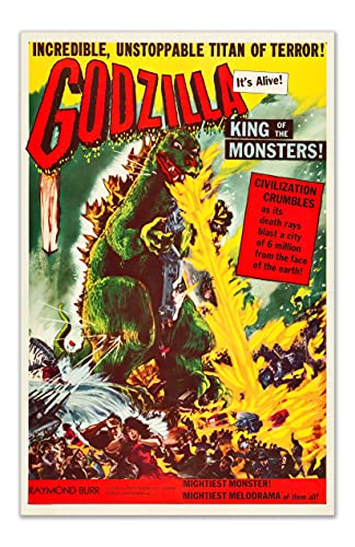 Godzilla Filmposter im Vintage-Stil, 27,9 x 43,2 cm