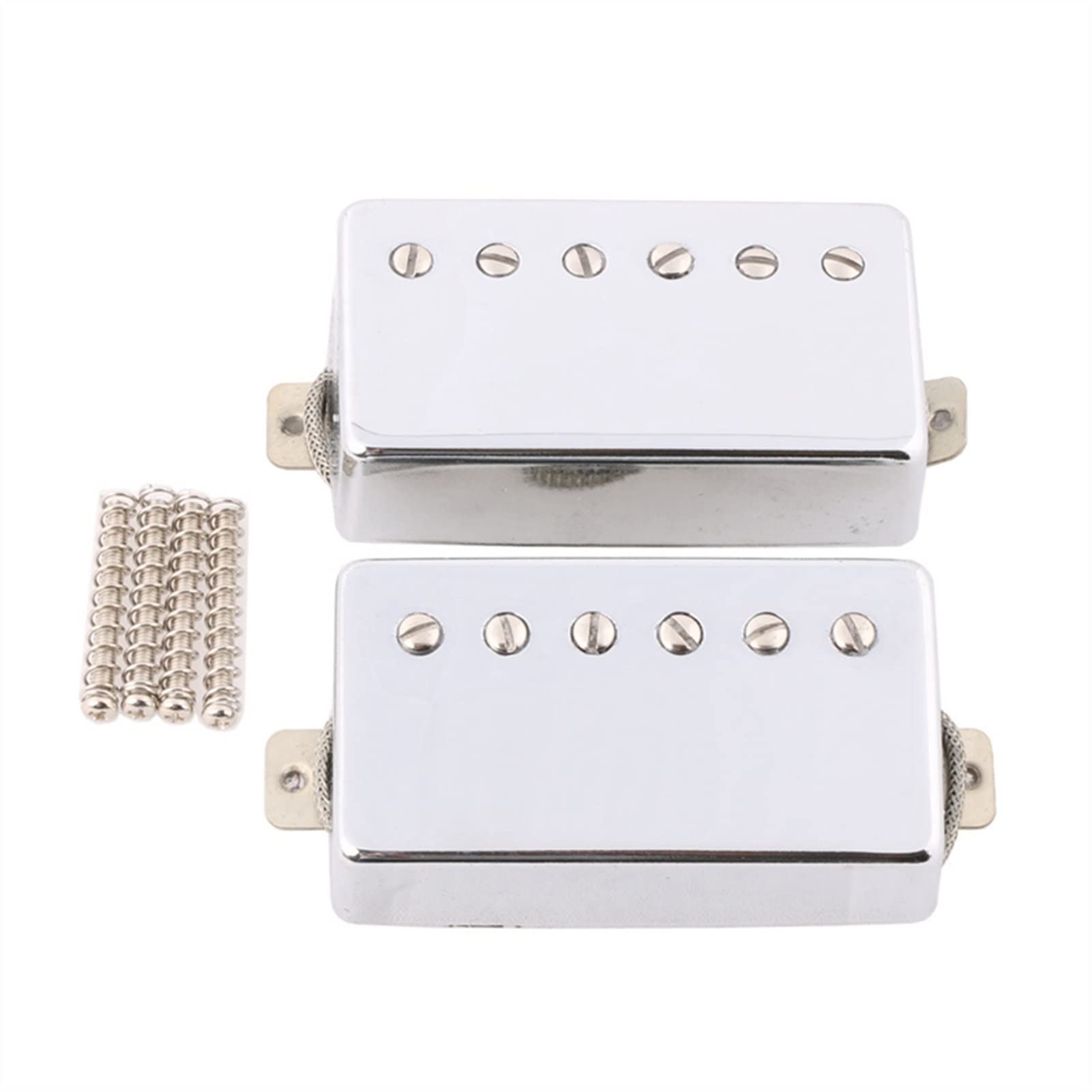 ZENGXUE 2-teilige E-Gitarren-Humbucker-Pickup-Bridge-Pickup Für LP-Gitarre-Zubehör Verchromt Humbucker Tonabnehmer Set