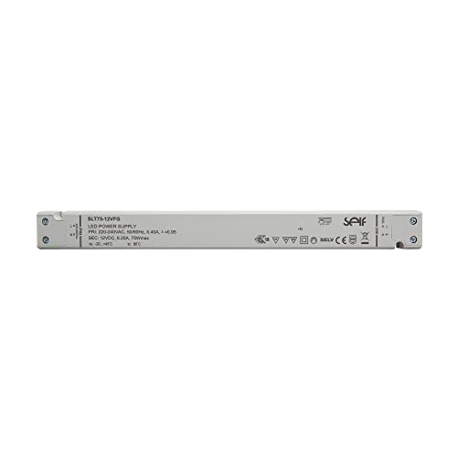 Self Electronics SLT75-12VFG LED-Treiber Konstantspannung 75 W 0 - 6.25 A 12.0 V/DC Möbelzulassung, nicht dimmbar, Überlastschutz, Überspannung