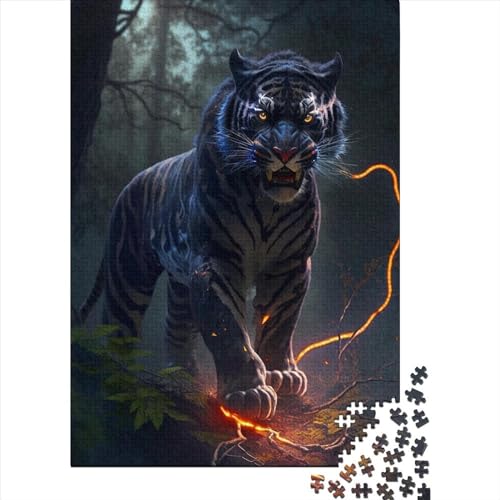 1000-teiliges Puzzle für Erwachsene Teenager, herumstreunende Dschungeltiger, Puzzle für Erwachsene und Teenager von Relax Puzzles Games – Denksport-Puzzle, 75 x 50 cm