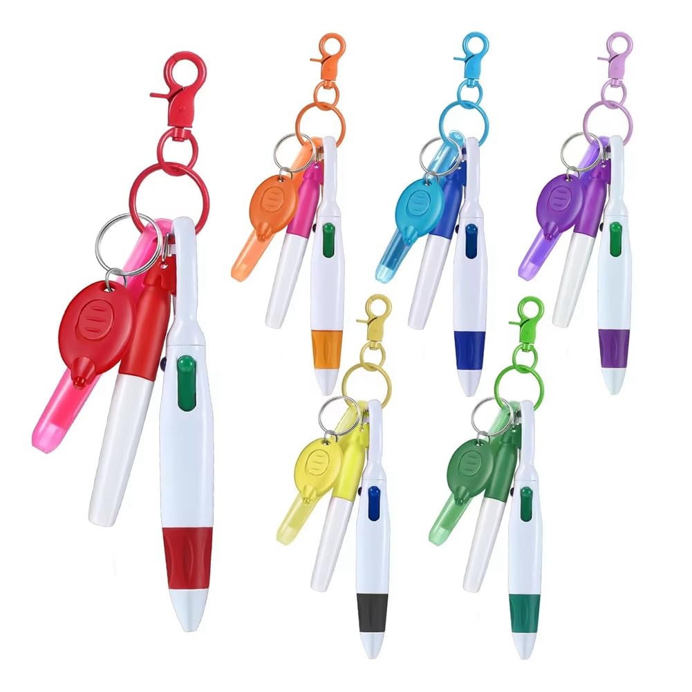 Kiudduy Stifteset für Krankenschwestern, Ausweishalter, Stift Inklusive Textmarker, Permanentmarker, LED-Schlüsselanhänger, Taschenlampe, Kugelschreiber und 6 Sets