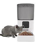 6L Futterautomat Katze Automatischer Futterspender Pet Feeder mit Timer 1-12 Mahlzeiten Automatischer Futterspender für Kleine bis Mittlere Haustiere App und Touch Steuerungsmodi