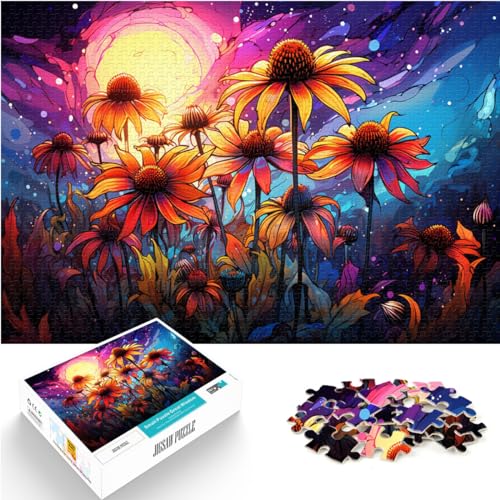 Spielgeschenk Puzzle Schöne Sonnenblume 1000-teiliges Puzzle für Erwachsene Holzpuzzle mit vollständig ineinander greifenden und zufällig geformten Teilen 1000 Teile (50 x 75 cm)