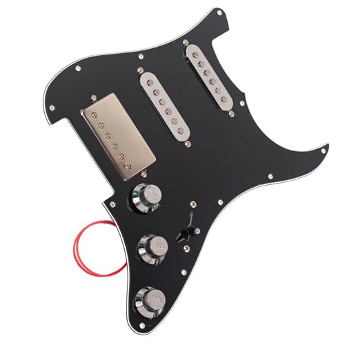 Standard-Pickguard-Tonabnehmer SSH Black Guitar Prewired Humbucker Pickup Pickguard E-Gitarren-Zubehör