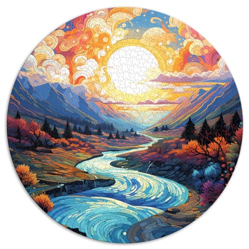 Puzzle Jigsaw Puzzle Der terrassierte Fluss 1000 Teile Puzzle für Erwachsene 26,5x26,5 Zoll Puzzlespiel Anspruchsvoll zu vervollständigen, aber lustig und humorvoll