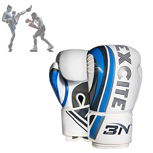 Boxhandschuhe Box Handschuh Günstige Boxhandschuhe Schlaghandschuhe Sparringhandschuhe Kickboxhandschuhe Trainingsboxhandschuhe Boxsackhandschuhe White,10oz