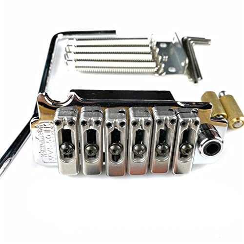 E-Gitarren-Tremolo-Bridge Tremolo-System Silber Schwarz Und Gold Tune-o-matic Steg (Color : Silver)