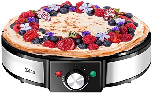 Crepes Maker | 1200 Watt | Cool-Touch-Griff | Antihaftbeschichtung | 30 cm Durchmesser | Creperie | Crepesmaker | Galettes | Crepes Maschine | Crepes Pfanne…