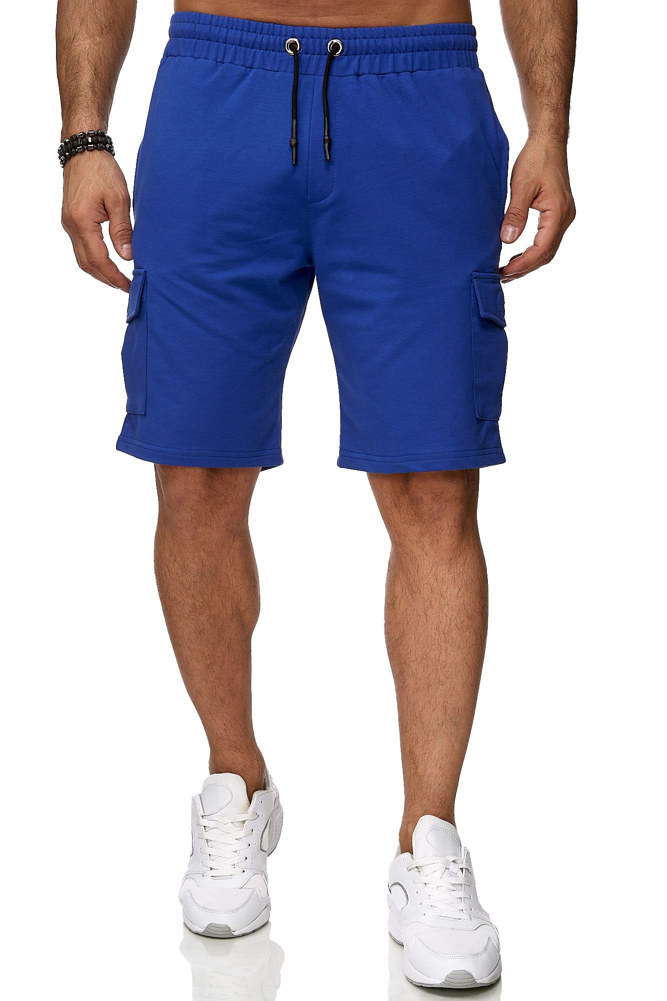 Reslad Kurze Hose Herren Cargo Bermuda Shorts Jogginghose Sport-Hose RS-5069 (M, Royalblau)