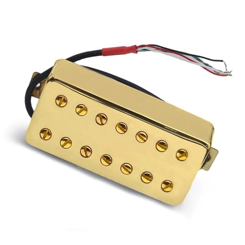 7-saitiger E-Gitarren-Humbucker-Tonabnehmer In Reihe Für E-Gitarre, Schwarz/Gold/Silber e gitarren tonabnehmer (Color : Neck Gold)