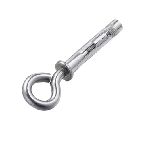 Offener Topfhaken Spreizbolzen 304 Edelstahl-Bandring-Erweiterungshaken, verzinkter Zugschraubenhaken, innerer Erweiterungsschaukelhaken Φ6,5Φ12(Iron Galvanized,M8x40 (1pcs))