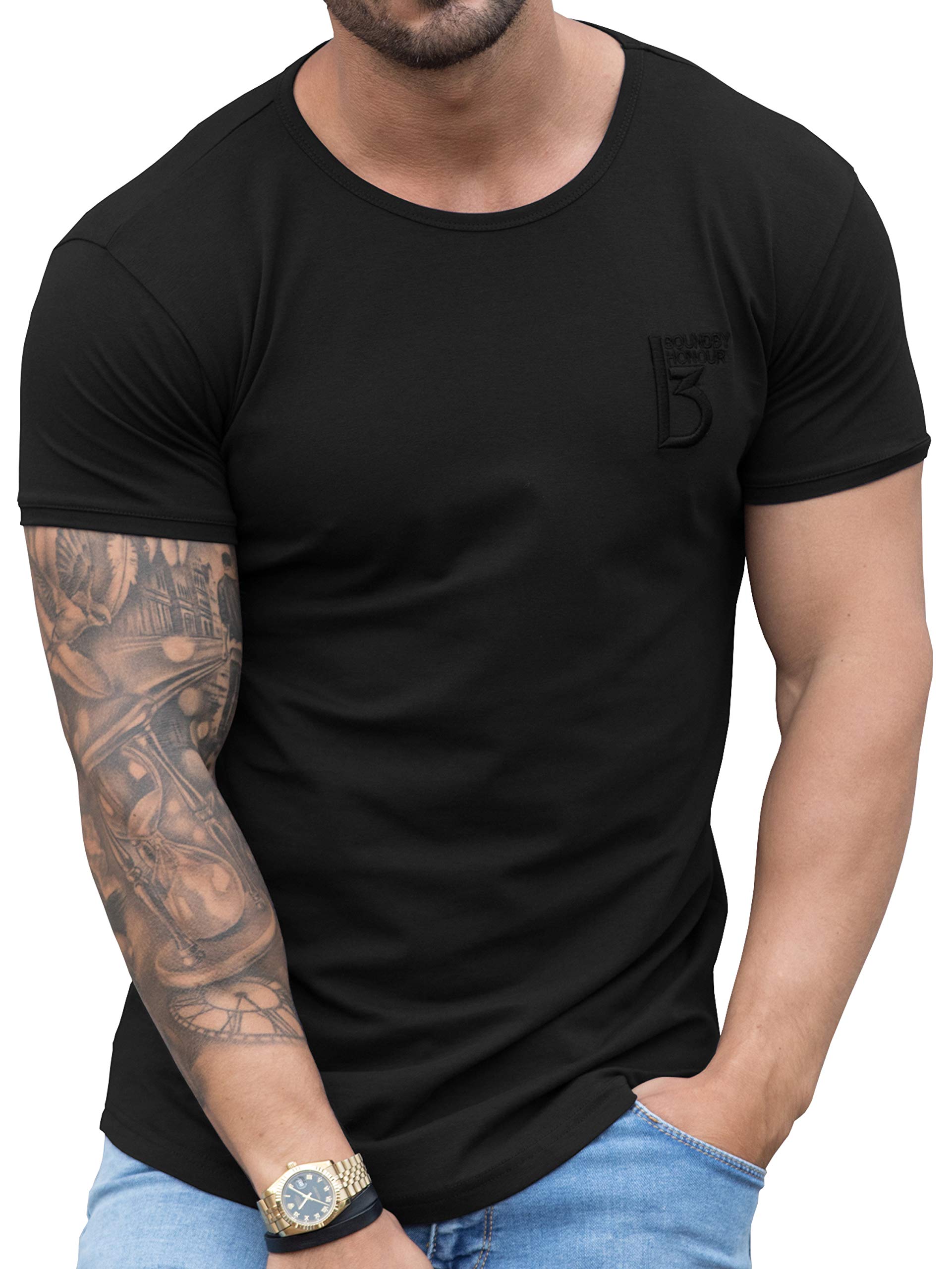 Raw Indigo Ltd Herren Bst24 Ven T-Shirt, Schwarz, Medium