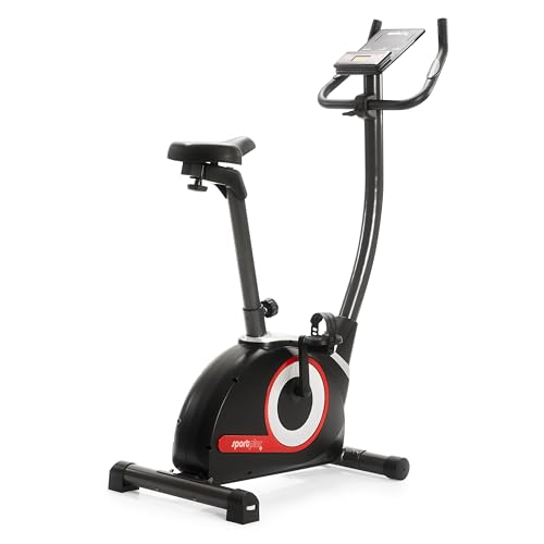 SportPlus SP-HT-9510-iE Heimtrainer Fahrrad Ergometer Heimtrainer für Zuhause 9KG Schwungmasse | Indoor Hometrainer Fahrrad mit Riemenantrieb, Permanentmagnet Bremssystem mit 24 Wiederstandsstufen